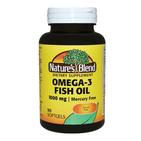 Omega-3 Fish Oil 90 Softgels by Nature's Blend