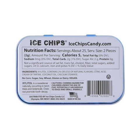 Ice Chips Candy, Hand Crafted Candy Tin Berry, 1.76 Oz Ice Chips Candy