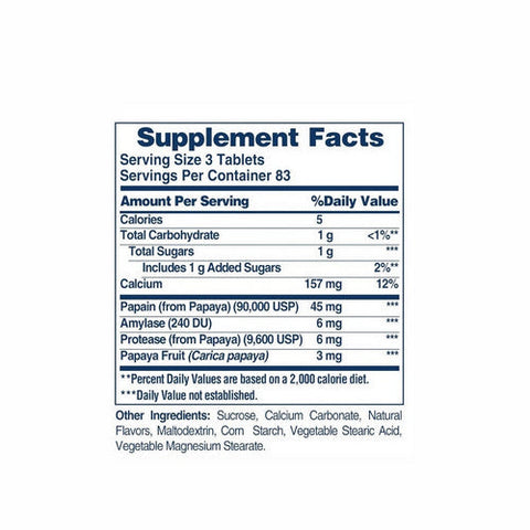 American Health, Original Chewable Papaya Enzyme, 250 Tabs American Health
