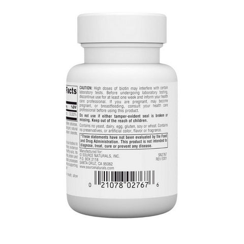 Source Naturals, Biotin, 10 000 mg, 120 Tabs Source Naturals