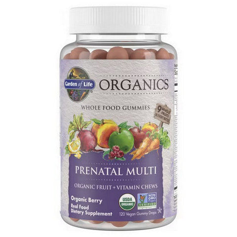 Garden of Life, Organics Prenatal Multi, Organic Berry 120 Chews Garden of Life