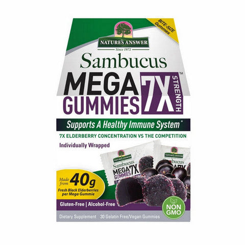 Nature's Answer, Sambucus Mega Gummies 7X Strength, 30 Count
