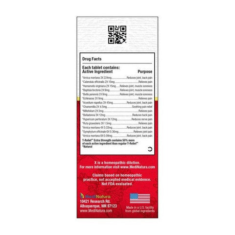 MediNatura, T-Relief Arnica +12 Extra Strength, 100 Tabs MediNatura