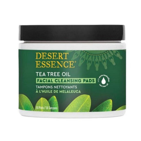 Desert Essence, Facial Cleansing Pads Tea Tree Oil, 50 Pads Desert Essence