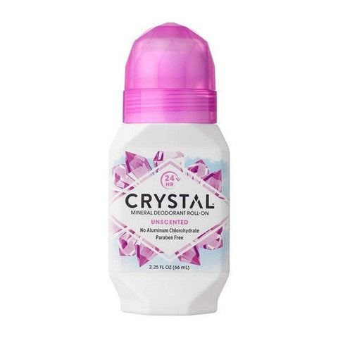Crystal, Mineral Deodorant Roll-On Unscented, 2.25 oz Crystal