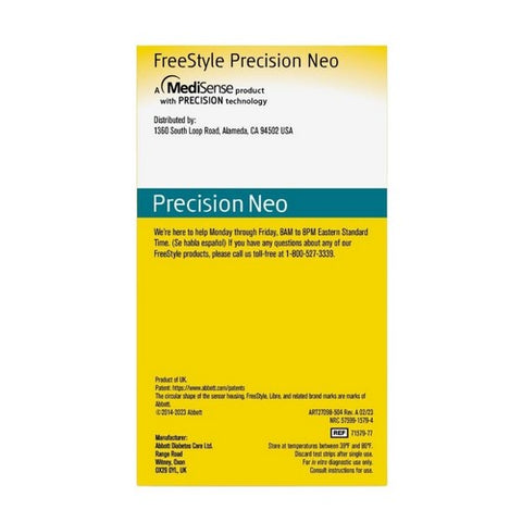 Freestyle, Precision Neo Blood Glucose Test Strips, 50 Each Freestyle