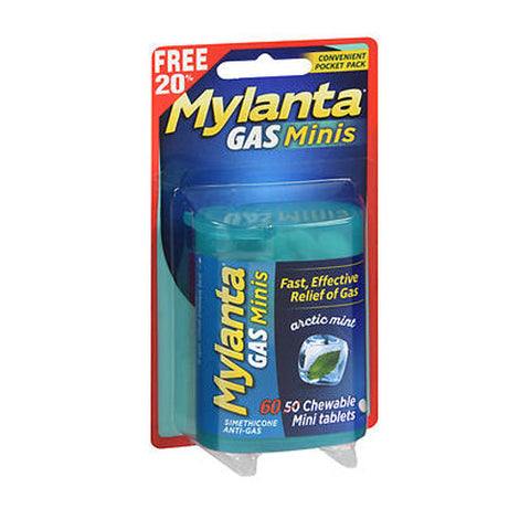 Mylanta, Gas Chewable Mini Arctic, 50 Tabs Mylanta