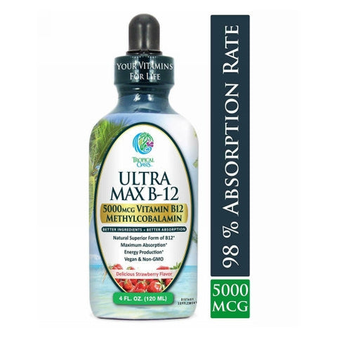 Tropical Oasis, Ultra Max B12, 4 Oz Tropical Oasis