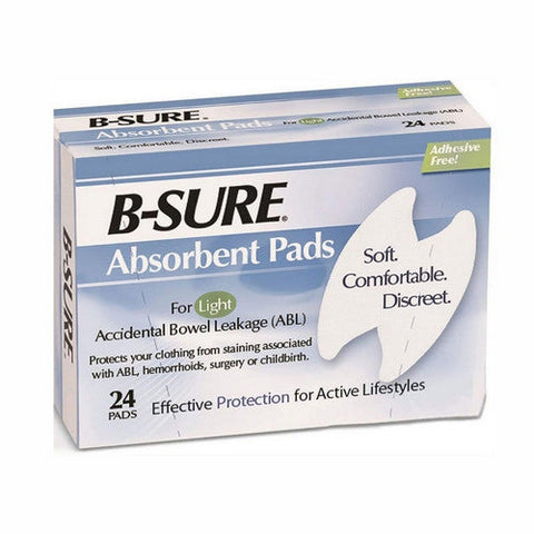 Birchwood Laboratories, Incontinence Liner Heavy Absorbency Texel Fiber Core One Size Fits Most, Box Of 24 B-Sure