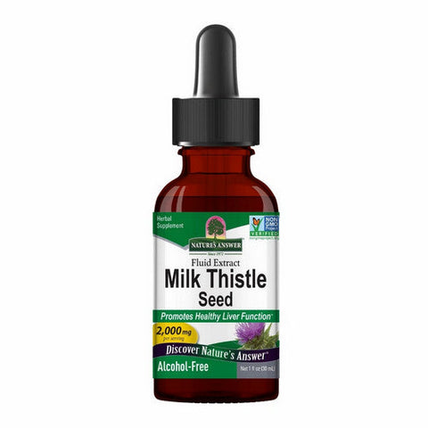 Nature's Answer, Milk Thistle Seed Fluid Extract Alcohol-Free, 2000 Mg, 1 Oz Nature's Answer