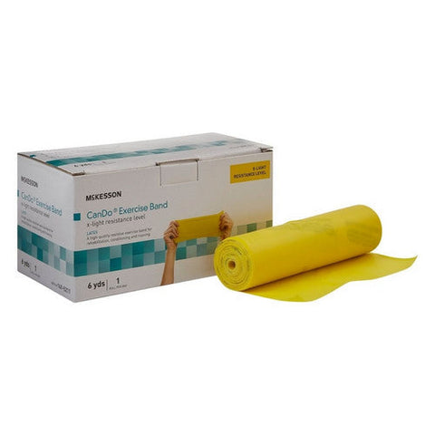 McKesson, Exercise Resistance Band McKesson Yellow 6 Yard X-Light Resistance, 5 Inch x 6 Yard McKesson