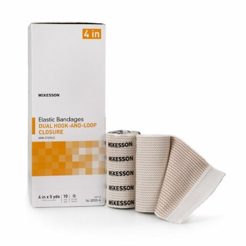 Elastic Bandage 4 Inch X 5 Yard, Case of 50 by McKesson