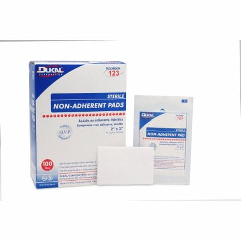 Dukal, Non-Adherent Dressing 2 X 3 Inch Sterile 123, Case Of 12 Dukal