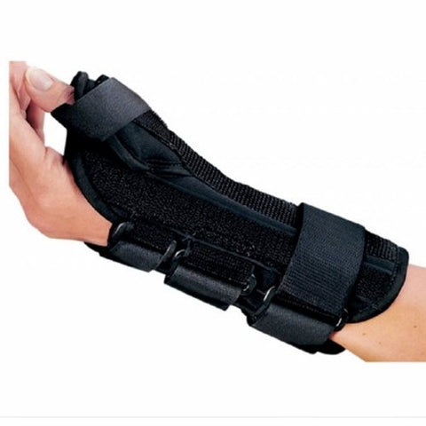 DJO, Wrist Brace with Abducted Aluminum Foam Spandex Plastic Right Hand Black Medium 79-87315, Count of 1 DJO