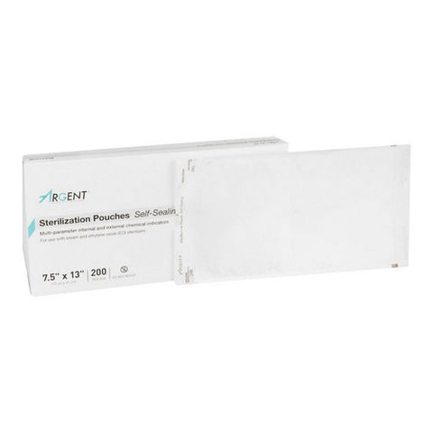 McKesson, Sterilization Pouch Ethylene Oxide EO Gas Steam 7-1/2 X 13 Inch 73-SSP383, Box Of 200 McKesson