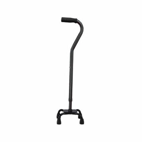 Carex, Small Base Quad Cane Carex  Aluminum 28 to 37 Inch Height Black, Count of 1 Carex