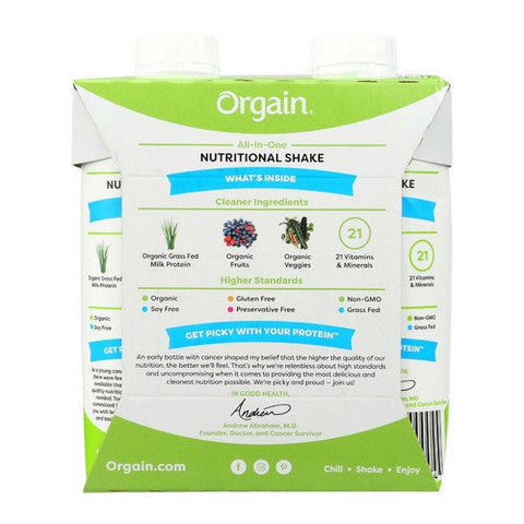 Orgain, Oral Supplement Orgain  Organic Nutritional Shake Iced Café Mocha Flavor 14 oz. Container Carton Rea, 11 Oz Orgain