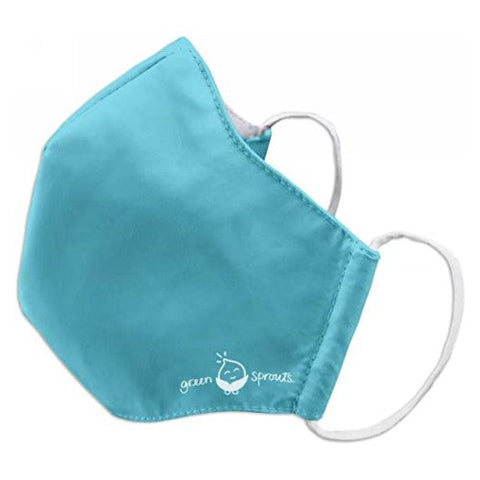 Green Sprouts, Aqua Adult Large Reusable Face Mask, 1 Count Green Sprouts