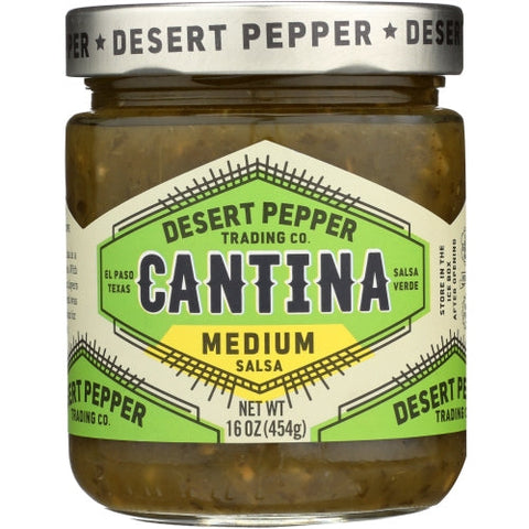 Desert Pepper, Salsa Cantina Med Green, Case of 6 X 16 Oz Desert Pepper