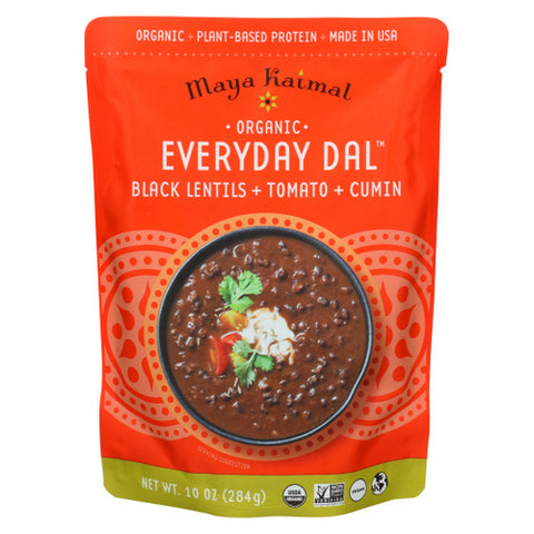 Organic Everyday Dal  Black Lentil Tomato Cumin Case of 6 X 10 Oz by Maya Kaimal