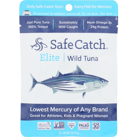 Safecatch, Tuna Wild Elite Sngl Pch, 3 Oz(Case Of 12) Safecatch