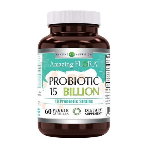 Amazing Nutrition, Amazing Flora Probiotic, 15 Billion & 10 Strains, 15 Billion & 10 Strains Amazing Nutrition
