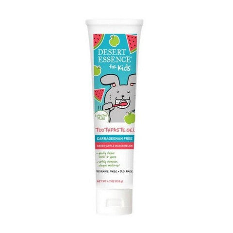 Desert Essence, Kids Toothpaste Gel Green Apple Watermelon, 4.7 Oz Desert Essence