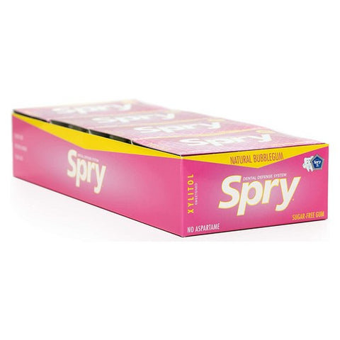 Spry, Natural Xylitol Gum Bubblegum, 20 Count Spry