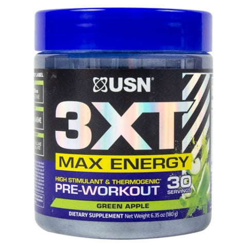 USN, 3XT Max Energy Green Apple, 30 Servings USN