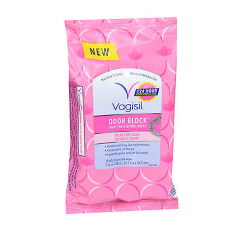 Vagisil, Odor Block Daily Freshening wipes, 20 Count Vagisil