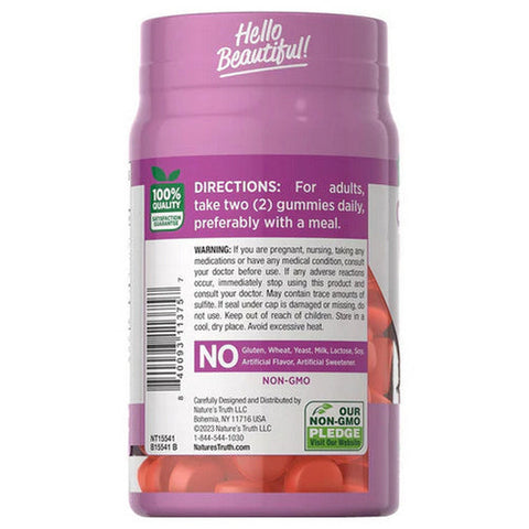 Nature's Truth, Collagen Peptides Type 1 + 3 Gummies Natural Strawberry, 60 Count Nature's Truth