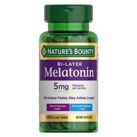 Nature's Bounty, Bi Layer Melatonin, 5 mg, 120 Count Nature's Bounty
