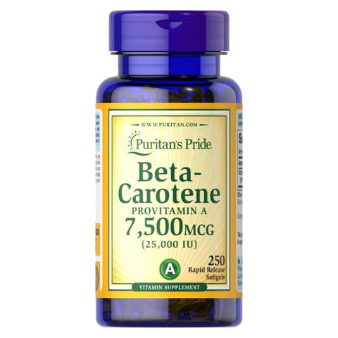 Puritan's Pride, Beta-Carotene 25,000 IU, 250 Softgels Puritan's Pride