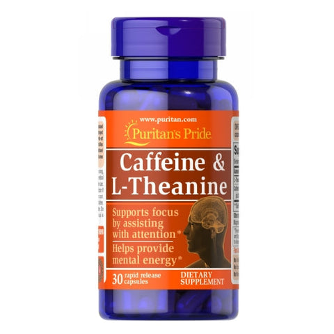 Puritan's Pride, Caffeine & L-Theanine, 100 Gummies Puritan's Pride