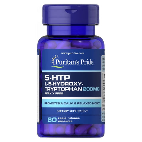 Puritan's Pride, 5-HTP 100 (Griffonia Simplicifolia), 200 mg, 60 Capsules Puritan's Pride