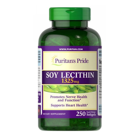 Puritan's Pride, Soy Lecithin, 1325 mg, 250 Rapid Release Softgels Puritan's Pride