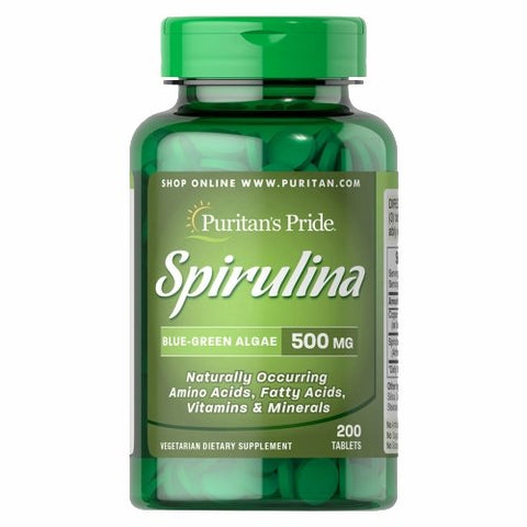 Puritan's Pride, Spirulina, 500 mg, 200 Tablets Puritan's Pride