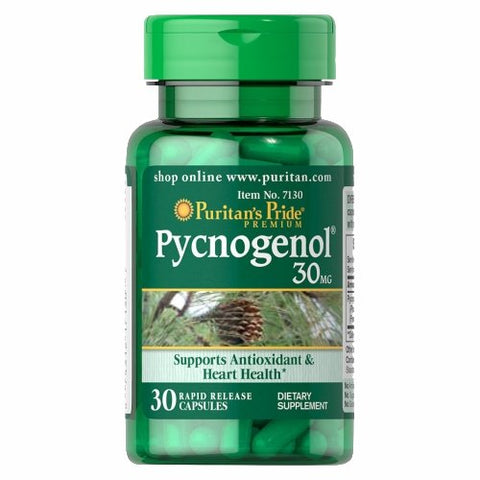 Puritan's Pride, Pycnogenol, 30 Mg, 30 Capsules Puritan's Pride