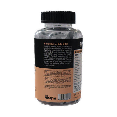 Fitday, Fitday Skin Gummies, Strawberry Flavour 30 Chewable Gummies Fitday