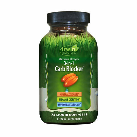 Maximum Strength 3-in-1 Carb Blocker 75 SoftGels by Irwin Naturals