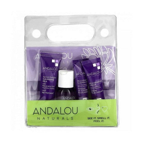 Andalou Naturals, To Go Age Defying Routine Set, 4 Count Andalou Naturals