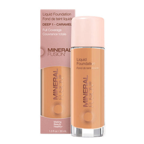 Mineral Fusion, Deep 1 Caramel Liquid Foundation, 1 Oz Mineral Fusion