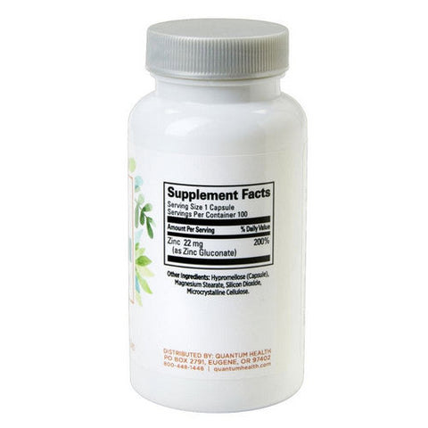 Quantum Health, Zinc, 22 Mg, 120 Caps Quantum Health