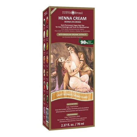 Surya Henna, Henna Cream Light Blonde, 2.37Oz Surya Henna