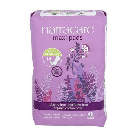 Natracare, Maxi Regular Pads, 14 Count Natracare