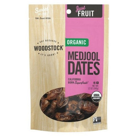 Woodstock, Organic Unsweetened Medjool Dates, 12 Oz (Case Of 8) Woodstock