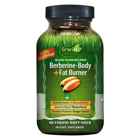 Irwin Naturals, Blood Sugar Balance Berberine Body + Fat Burner, 56 Softgels Irwin Naturals