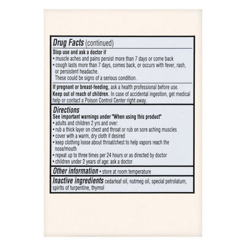 Foster And Thrive, Chest Rub Menthol, 3.53 Oz Foster And Thrive
