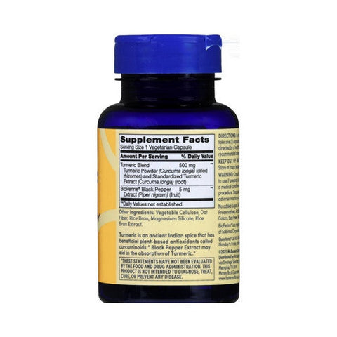 Foster And Thrive, Turmeric + Black Pepper Extract, 500 Mg, 60 Caps Foster And Thrive