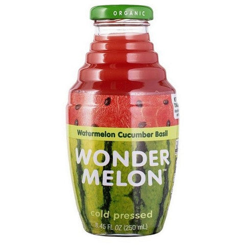 Wonder Melon, Organic Cold Pressed Juice Watermelon Cucumber Basil, 8.45 Oz(Case Of 6)